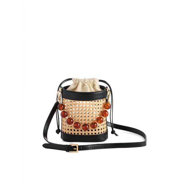 NEW SHIRALEAH women's lyra bucket bag in black